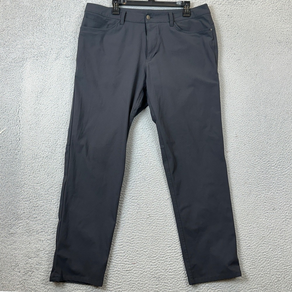 Lululemon Pants Mens 36 Commission Slim Dark Charcoal Grey Warpstreme Chino EUC